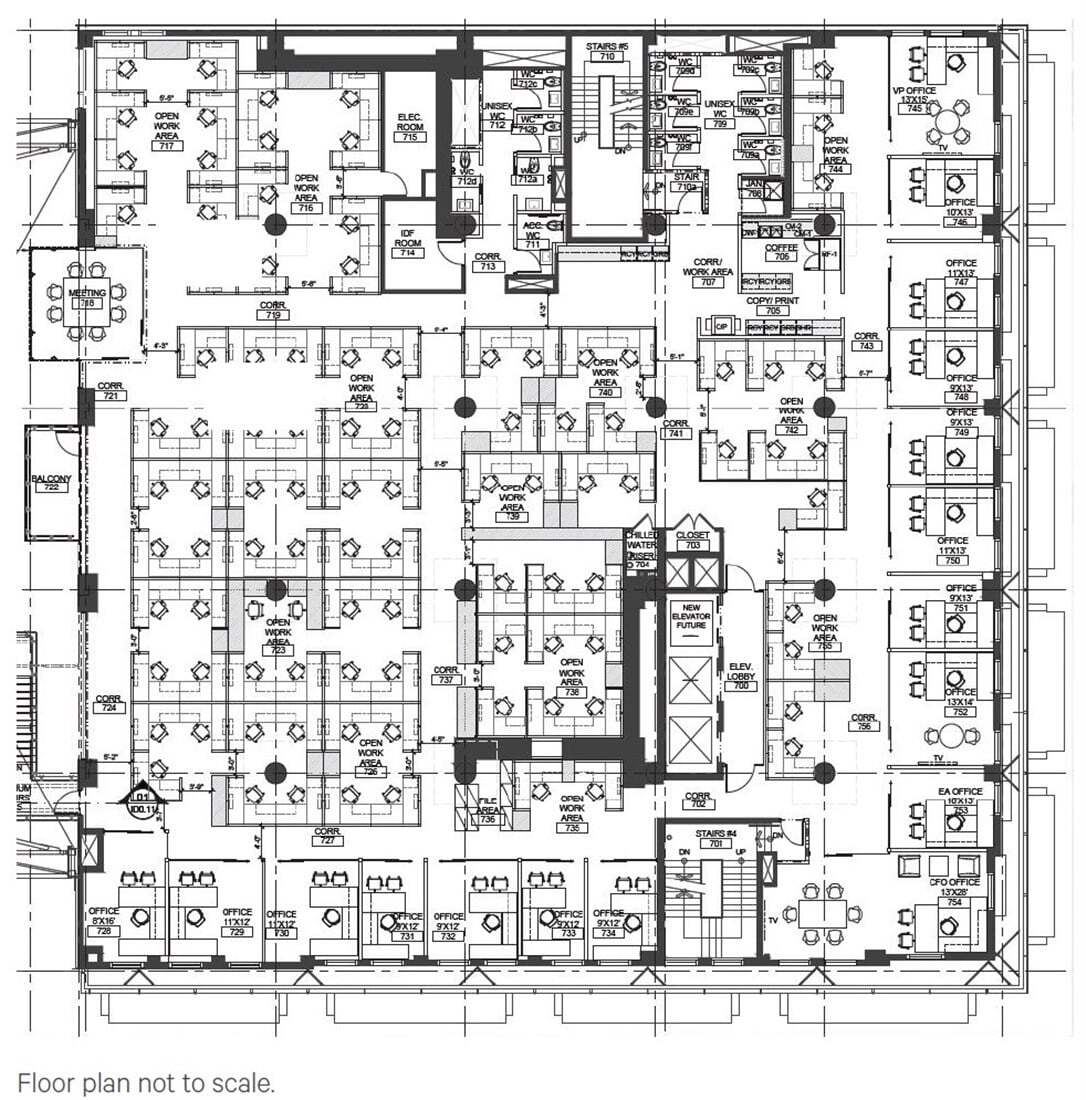 555-579 Robson St, Vancouver, BC à louer Plan d’étage- Image 1 de 1
