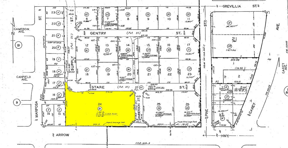 183-205 E Arrow Hwy, Pomona, CA à louer - Plan cadastral - Image 2 de 6