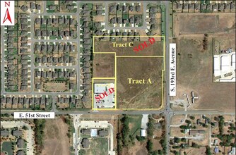 S 193rd Ave, Broken Arrow, OK - AÉRIEN  Vue de la carte