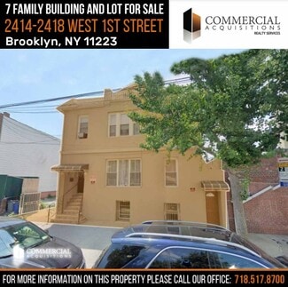 Plus de détails pour 2414-2418 W 1st St, Brooklyn, NY - Multi-résidentiel à vendre