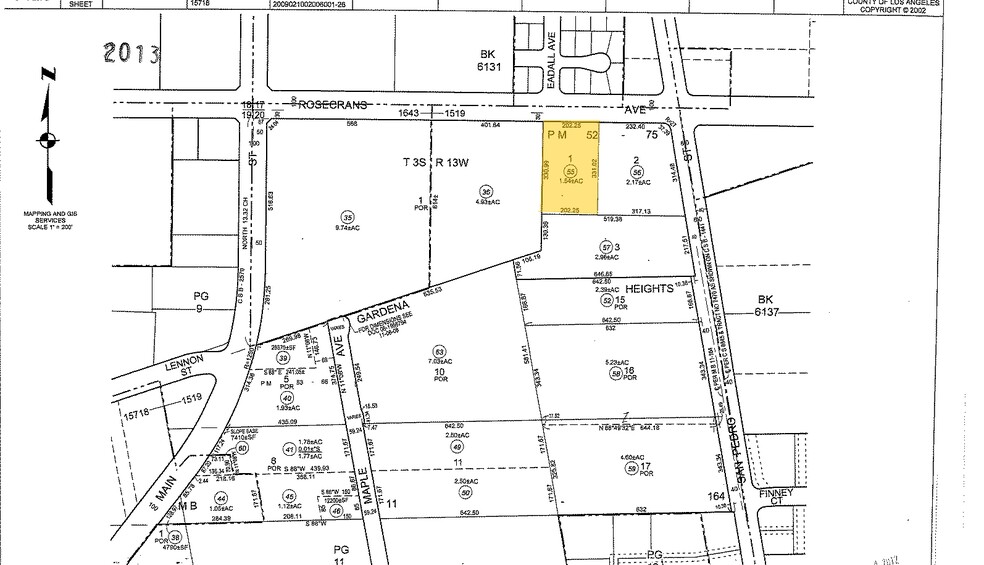 312 E Rosecrans Ave, Gardena, CA for lease - Plat Map - Image 2 of 3