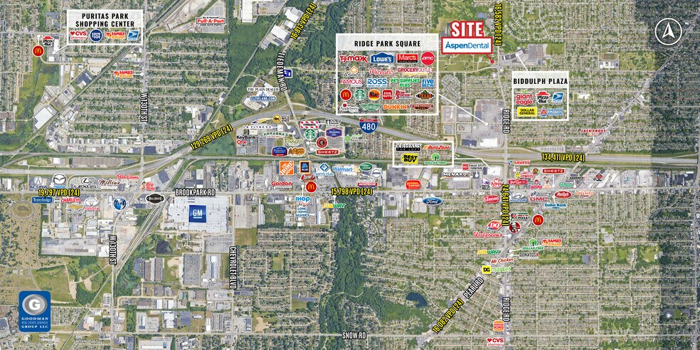 4630 Ridge Rd, Brooklyn, OH for lease - Aerial - Image 3 of 5