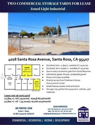 Plus de détails pour 4028 Santa Rosa Ave, Santa Rosa, CA - Terrain à louer