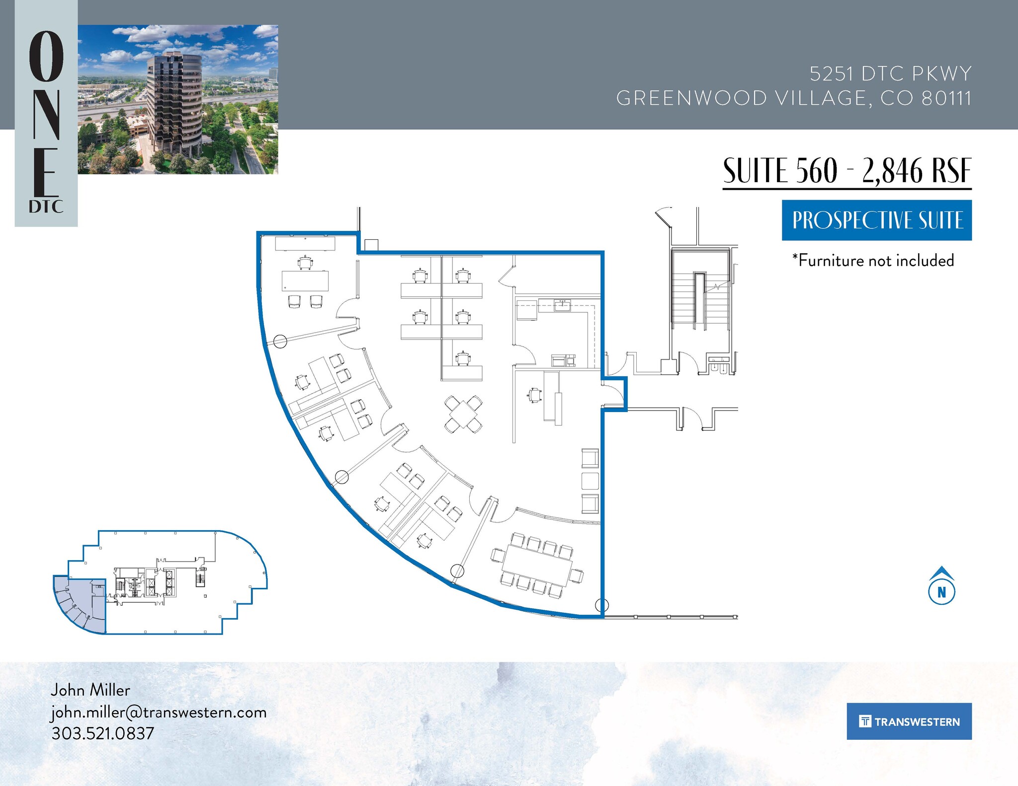 5251 Dtc Pky, Greenwood Village, CO for lease Typical Floor Plan- Image 1 of 2