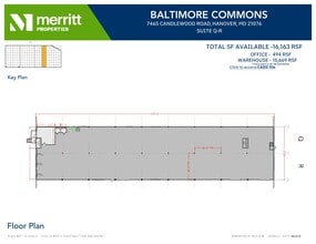 7455 New Ridge Rd, Hanover, MD for lease Floor Plan- Image 1 of 2