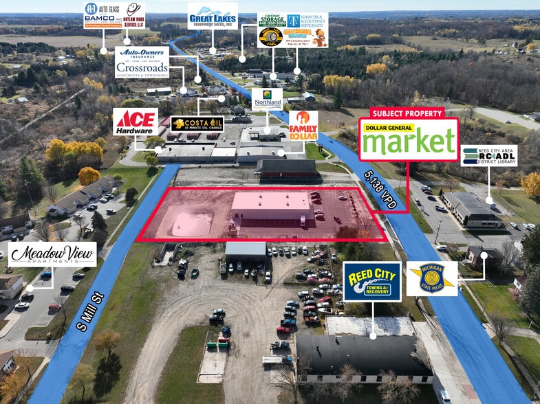 830 S Chestnut St, Reed City, MI for sale - Aerial - Image 3 of 4