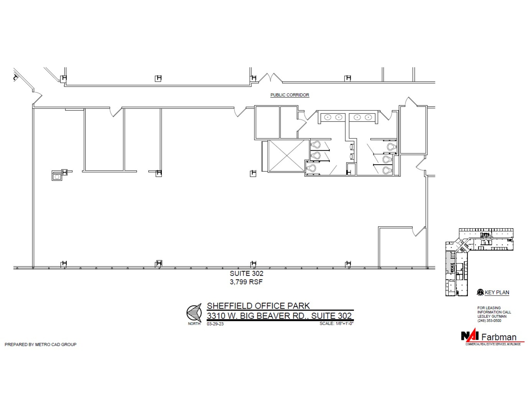 3310 W Big Beaver Rd, Troy, MI à louer Plan de site- Image 1 de 2