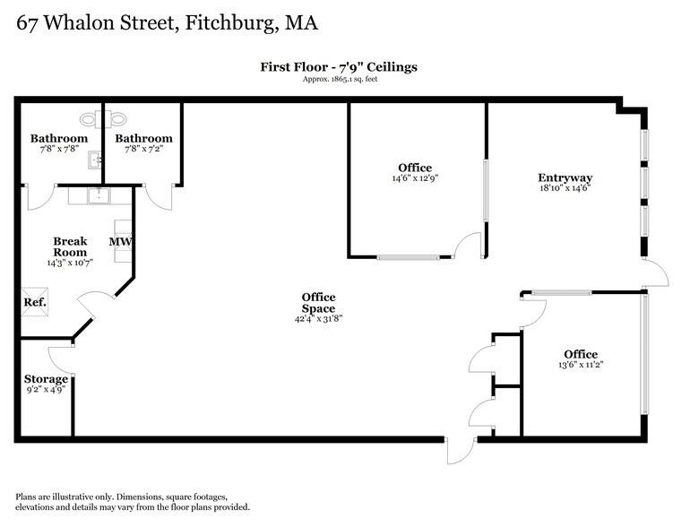 67 Whalon St, Fitchburg, MA à louer - Plan d’étage - Image 2 de 40