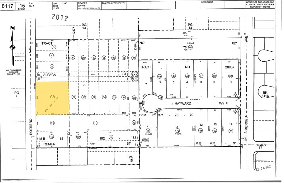 1728 Potrero Ave, South El Monte, CA à louer - Plan cadastral - Image 2 de 2