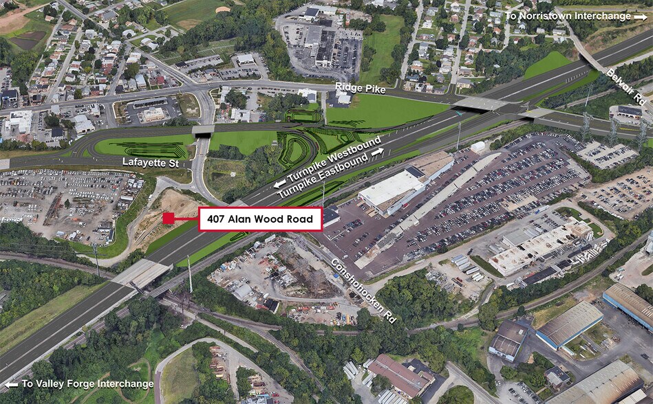 407 Alan Wood Rd, Conshohocken, PA à louer - Aérien - Image 2 de 13