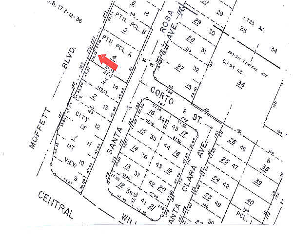 215-223 Moffett Blvd, Mountain View, CA à louer - Plan cadastral - Image 3 de 5