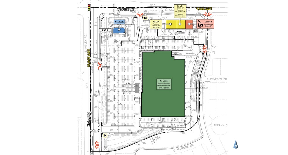 SEC Higley & Ocotillo Rd, Gilbert, AZ for lease - Site Plan - Image 2 of 5