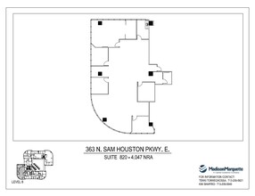 363 N Sam Houston Pky E, Houston, TX à louer Plan d’étage- Image 1 de 1