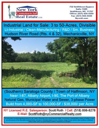 Plus de détails pour Hudson River Rd, Mechanicville, NY - Terrain à vendre