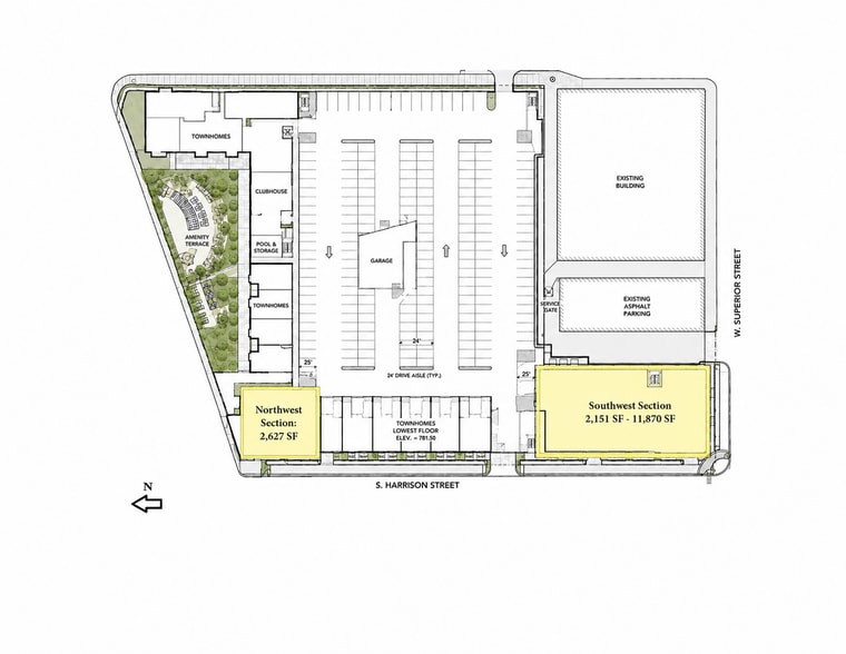 124 W Superior Street, Fort Wayne, IN à louer - Plan de site - Image 3 de 10
