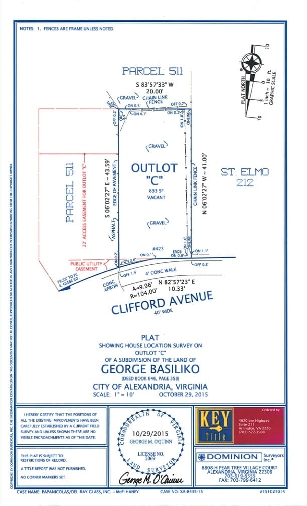 423 Clifford Ave, Alexandria, VA for lease Site Plan- Image 1 of 2