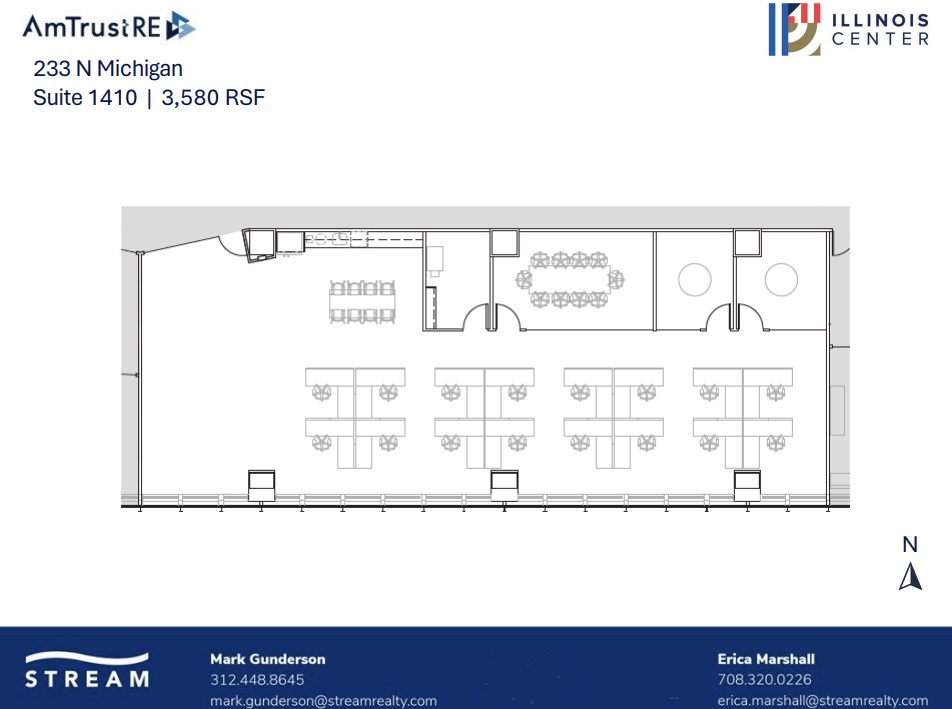 233 N Michigan Ave, Chicago, IL à louer Plan d  tage- Image 1 de 1