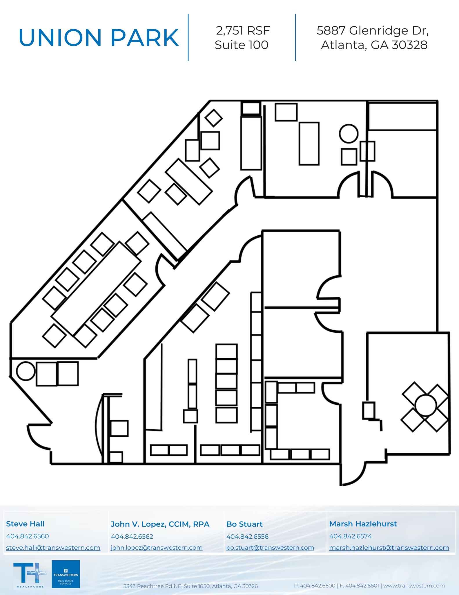 5883 Glenridge Dr NE, Atlanta, GA à louer Plan de site- Image 1 de 1