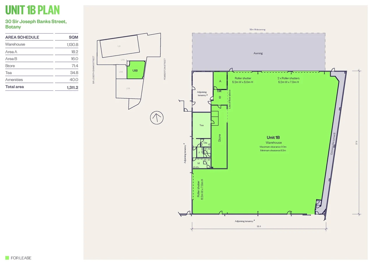 30 Sir Joseph Banks St, Botany for lease Floor Plan- Image 1 of 1