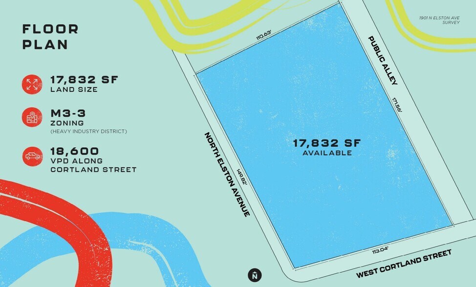 1901 N Elston Ave, Chicago, IL for sale - Floor Plan - Image 2 of 2