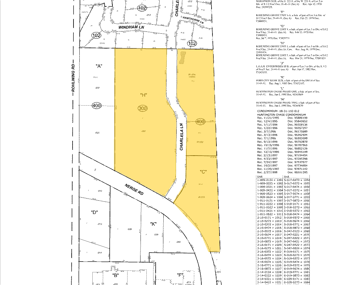 1031 Charlela Ln, Elk Grove Village, IL à vendre Plan cadastral- Image 1 de 1