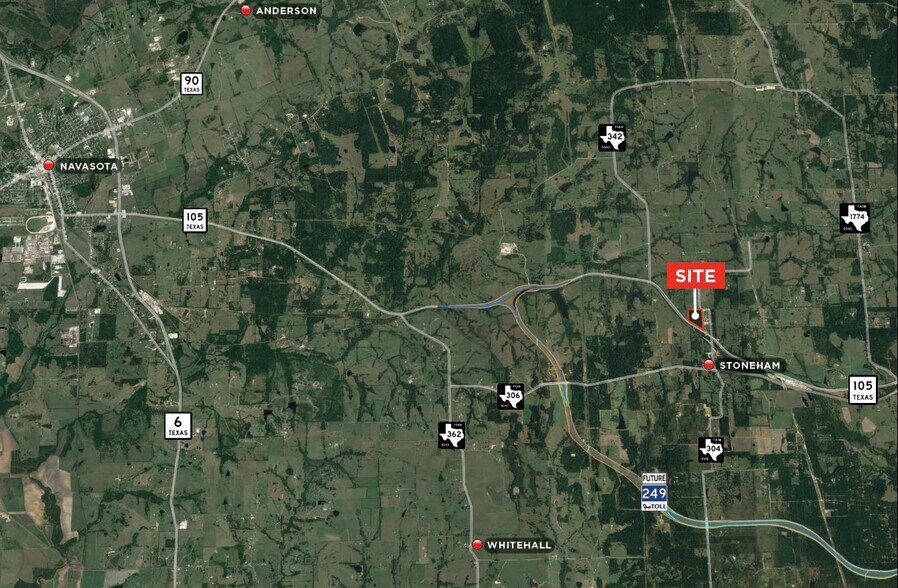 Highway 105, Navasota, TX à vendre - Aérien - Image 2 de 2