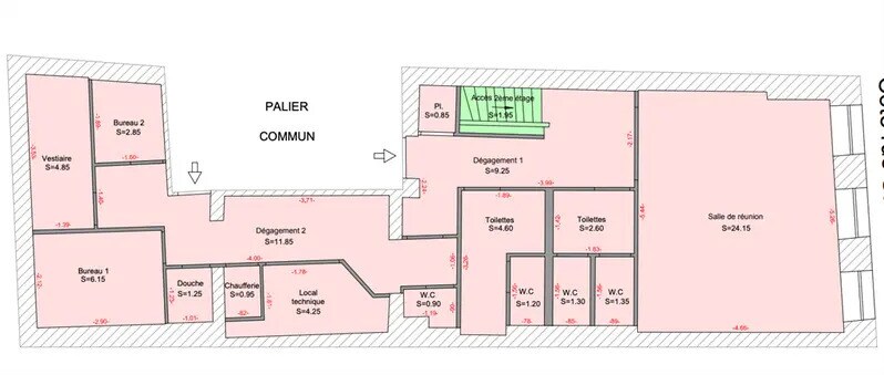Commerce de détail dans Paris à louer - Plan d’étage - Image 2 de 5