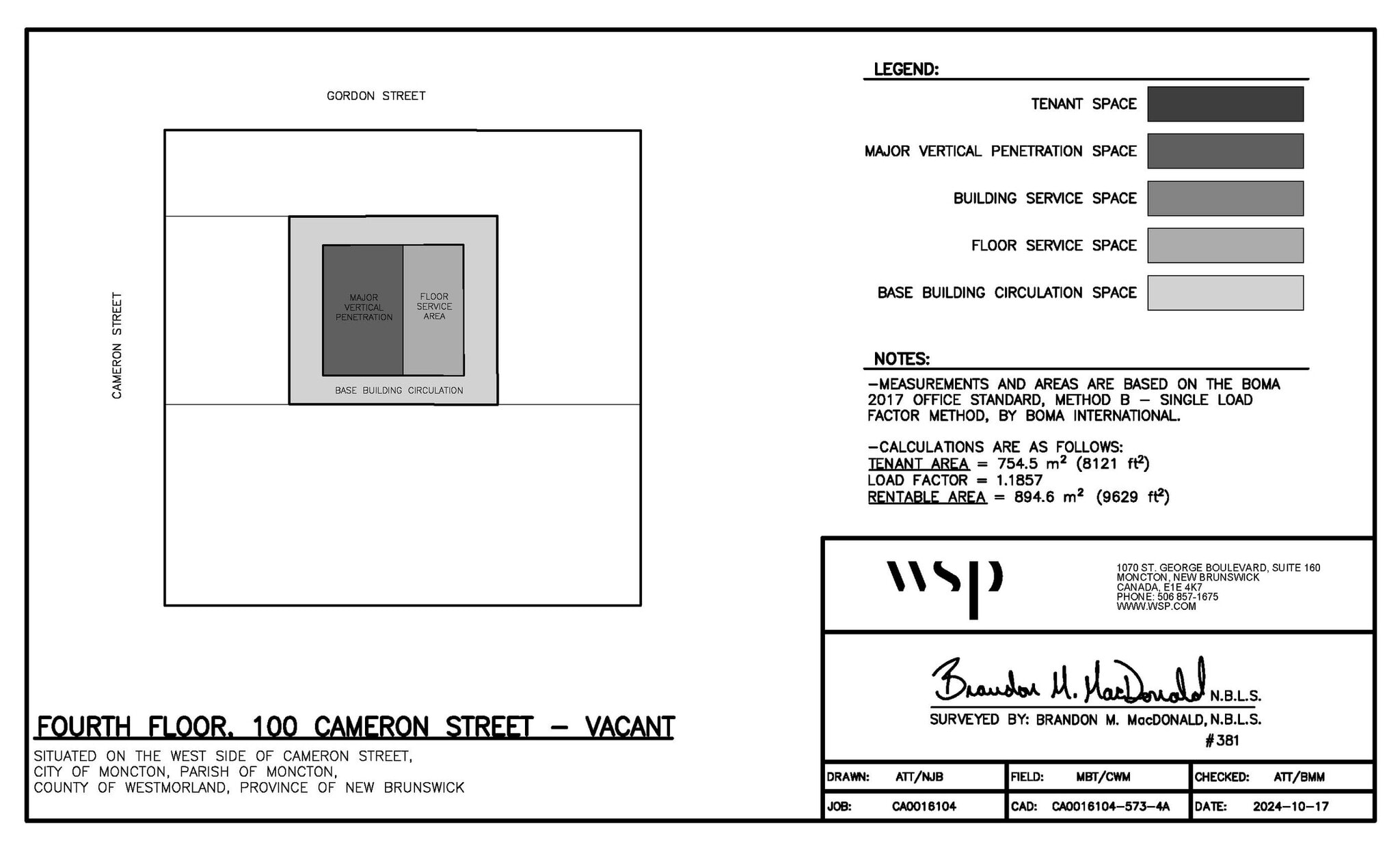 100 Cameron St, Moncton, NB for lease Floor Plan- Image 1 of 1