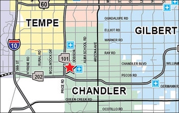 600 S Dobson Rd, Chandler, AZ - AÉRIEN Vue de la carte