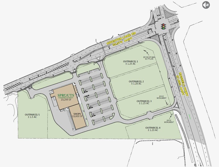 901 S Houston Lake Rd, Warner Robins, GA à louer - Plan de site - Image 1 de 3