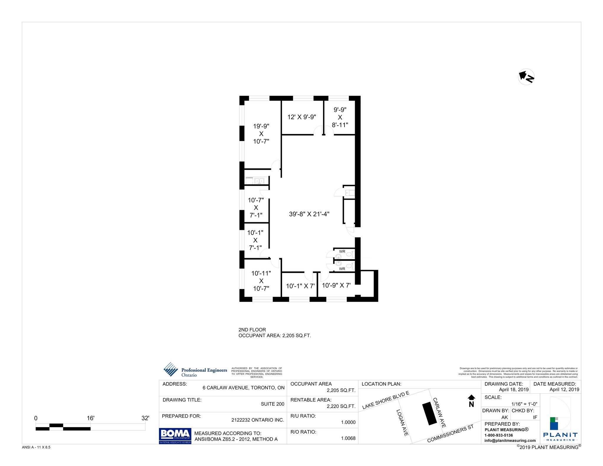 6 Carlaw Ave, Toronto, ON à louer Plan de site- Image 1 de 4