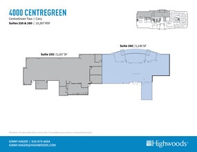 2000 CentreGreen Way, Cary, NC à louer Plan d’étage- Image 1 de 1
