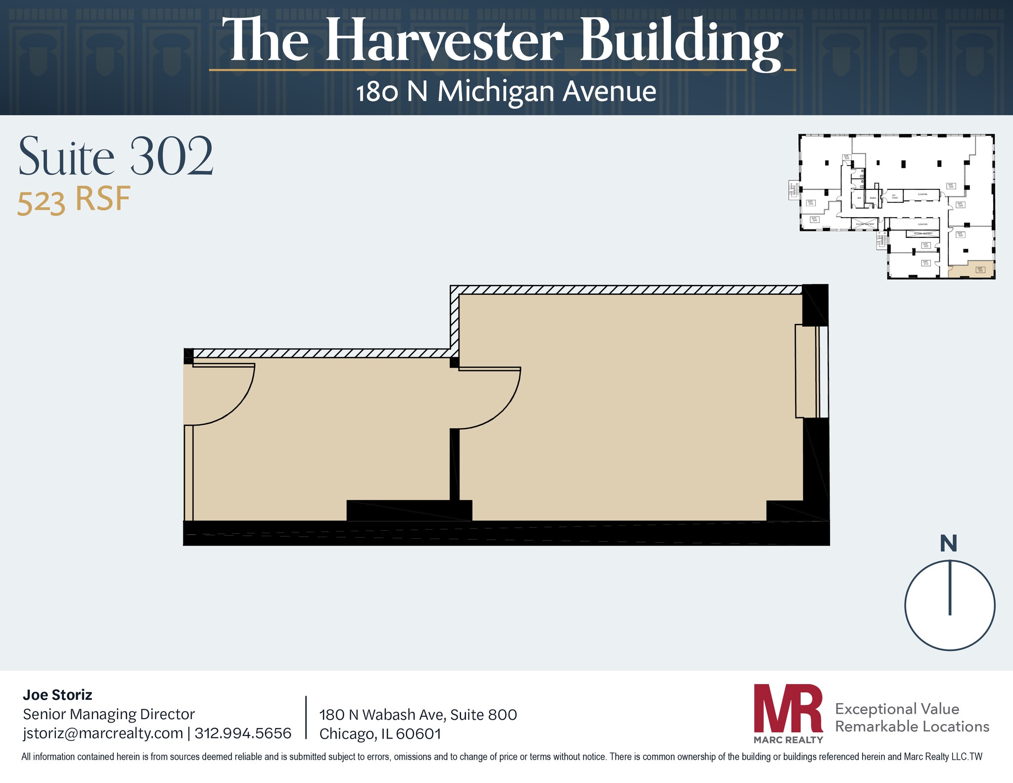 180 N Michigan Ave, Chicago, IL à louer Plan d’étage- Image 1 de 4