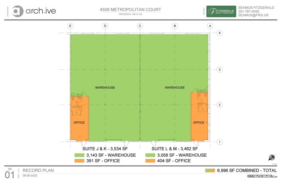 4509 Metropolitan Ct, Frederick, MD for lease - Floor Plan - Image 2 of 5