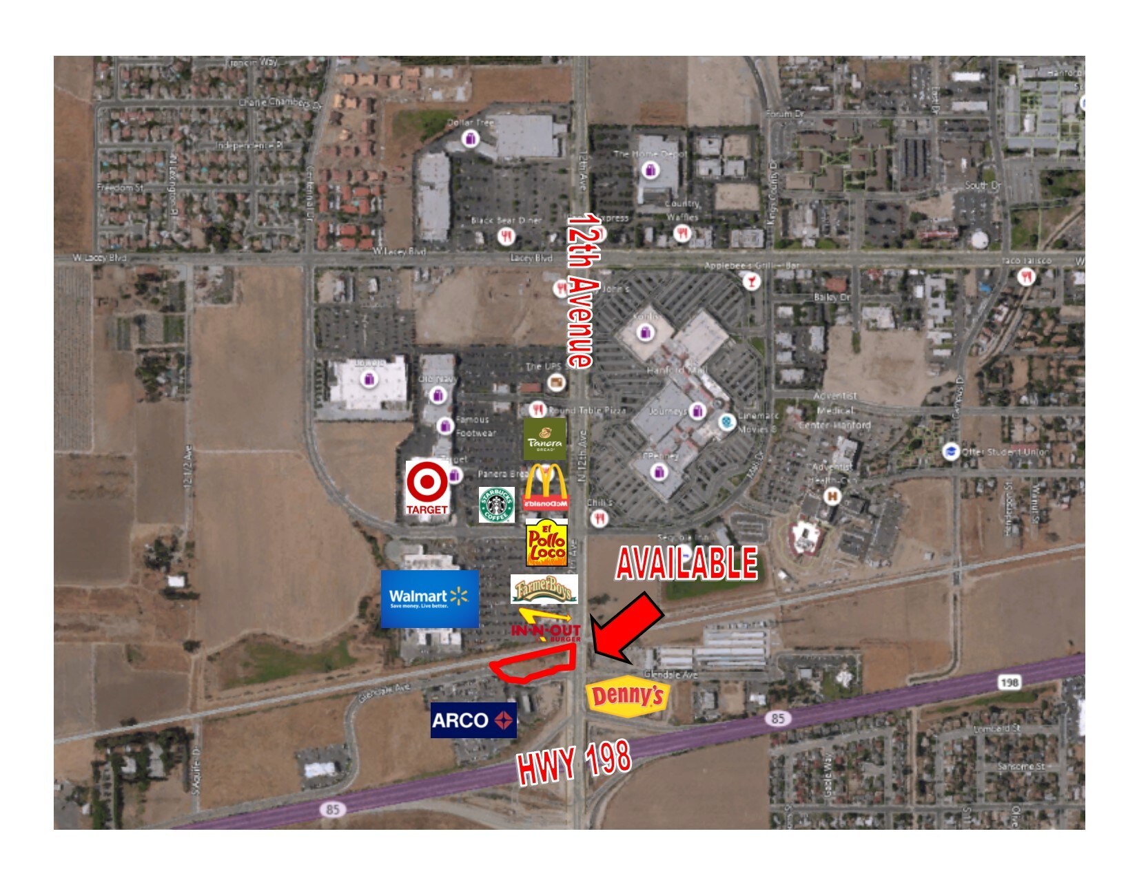Glendale Ave & S 12th Ave, Hanford, CA for lease Building Photo- Image 1 of 7