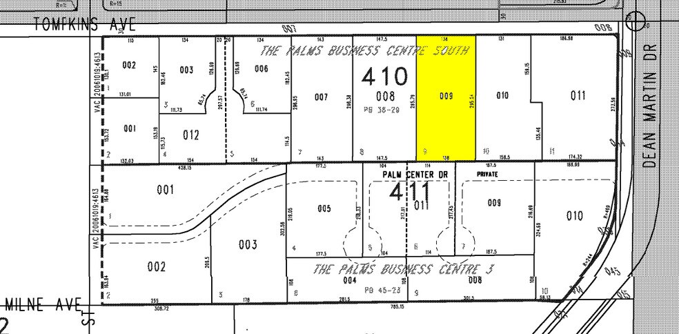 3105-3137 W Tompkins Ave, Las Vegas, NV à louer - Plan cadastral - Image 2 de 6