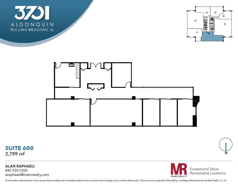 3701 Algonquin Rd, Rolling Meadows, IL à louer Plan d’étage- Image 1 de 7