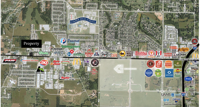 406 E Henri De Tonti Blvd, Springdale, AR - AERIAL  map view