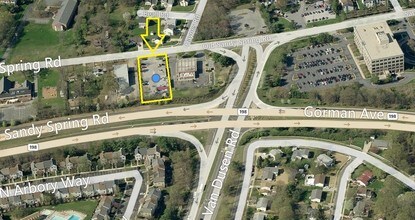 7709-7711 Sandy Spring Rd, Laurel, MD - AERIAL  map view