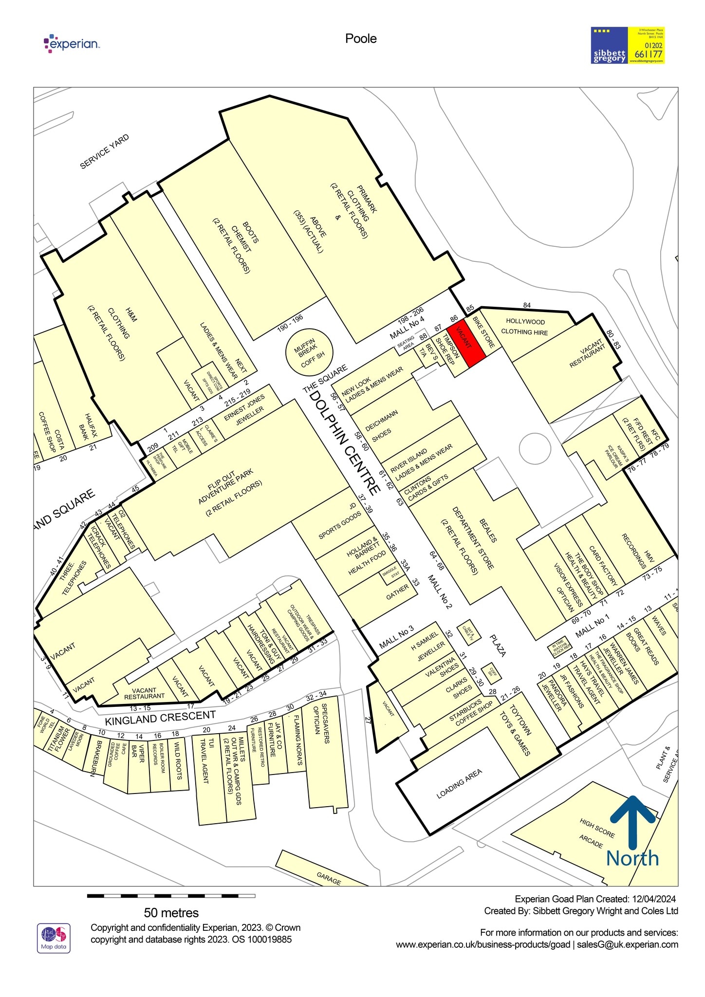 Dolphin Centre, Poole for lease Site Plan- Image 1 of 1