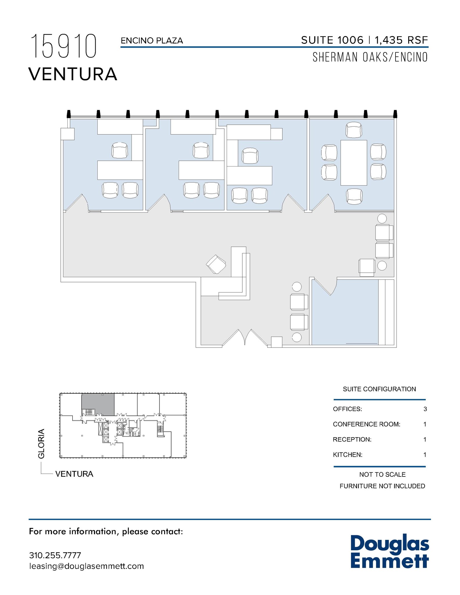 15910 Ventura Blvd, Encino, CA à louer Plan d’étage- Image 1 de 1