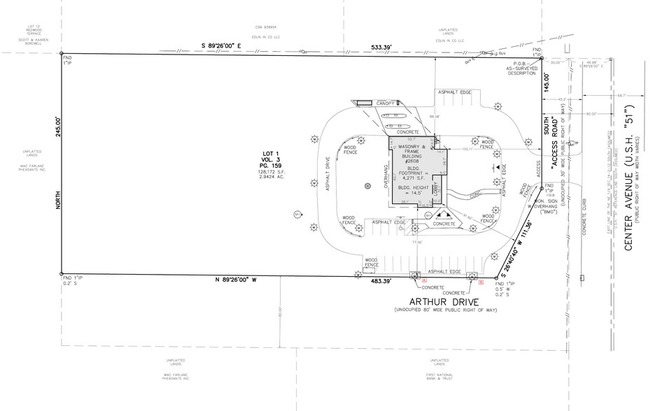 2608 Center Ave, Janesville, WI à louer - Plan de site - Image 2 de 3