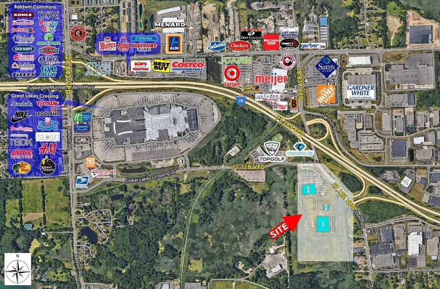 3951-3971 Joslyn Rd, Auburn Hills, MI à vendre - Aérien - Image 3 de 3