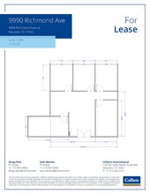 9990 Richmond Ave, Houston, TX à louer Plan d’étage- Image 1 de 1