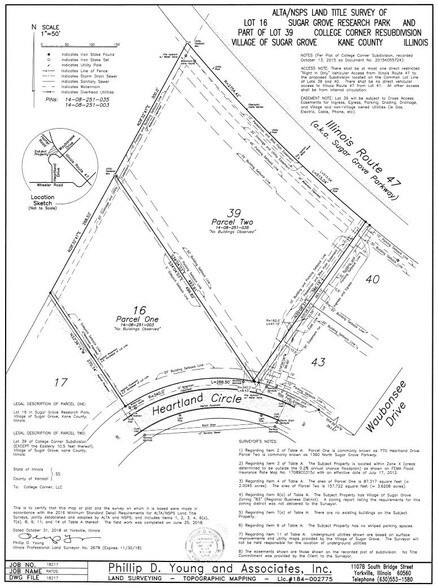 Rt 47, Sugar Grove, IL à vendre - Plan cadastral - Image 2 de 2