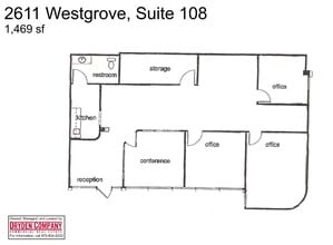 2611 Westgrove Dr, Carrollton, TX à louer Plan d’étage- Image 1 de 1
