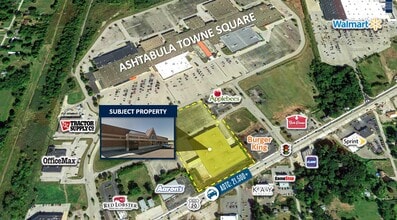 3201 N Ridge Rd E, Ashtabula, OH - Aérien  Vue de la carte