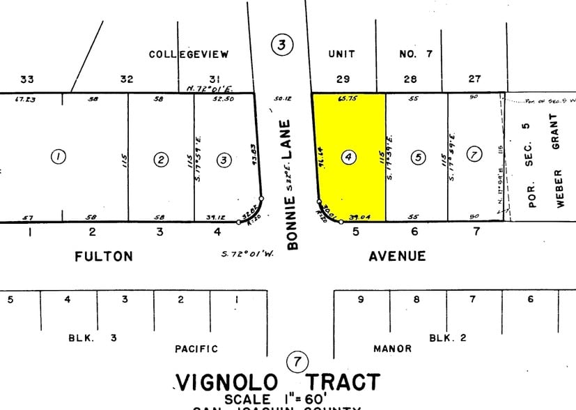 3704 Bonnie Ln, Stockton, CA for sale - Plat Map - Image 2 of 8