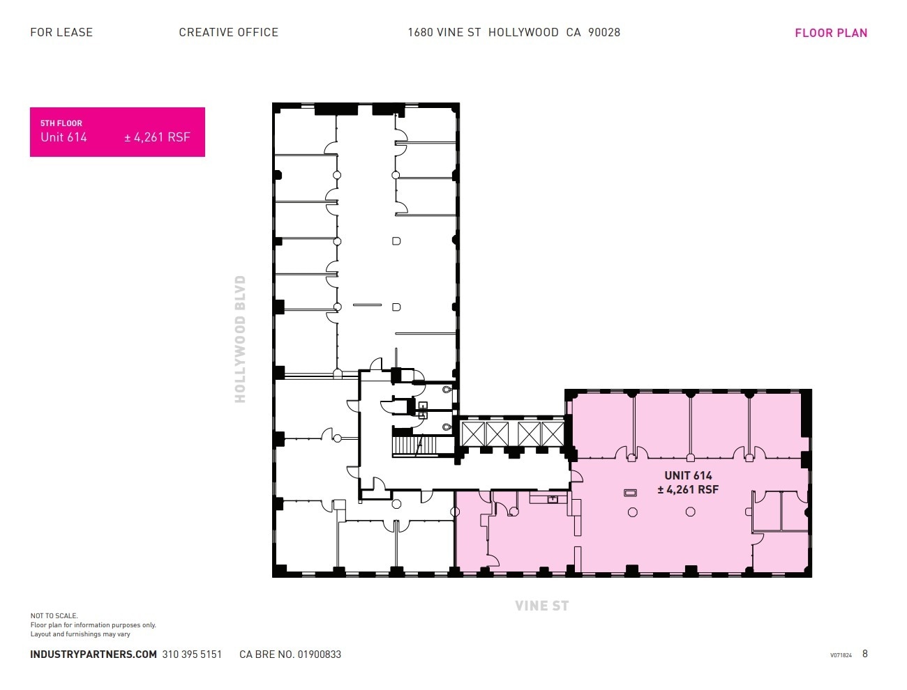 1680 N Vine St, Hollywood, CA for lease Floor Plan- Image 1 of 1