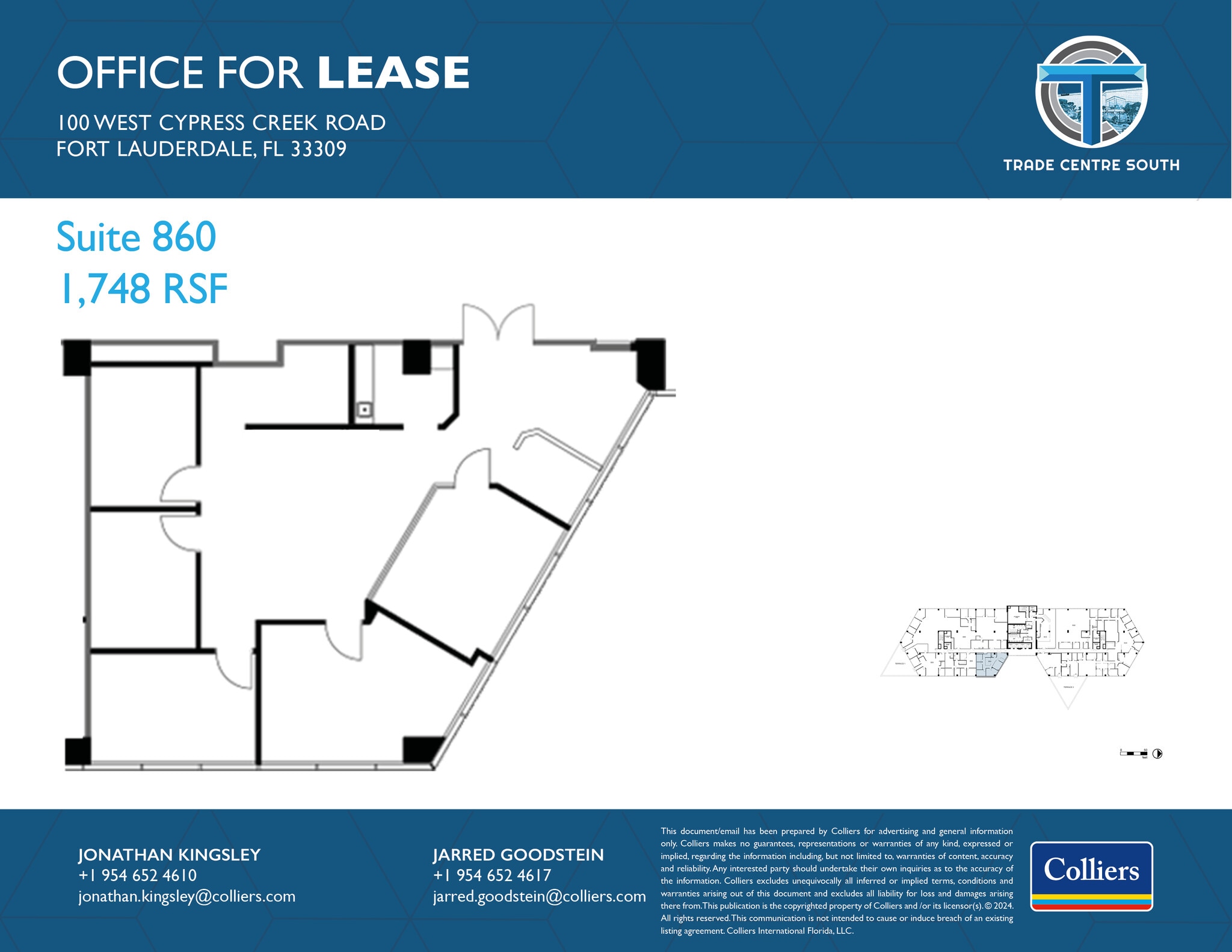 100 W Cypress Creek Rd, Fort Lauderdale, FL for lease Floor Plan- Image 1 of 1